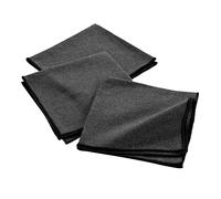Douceur d'Interior, 3 servilletas (40 x 40 Cm) Mistraline Antracita, Algodón Reciclado