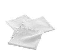 Douceur d'Interior, 3 servilletas (40 x 40 cm) Silvery, Blanco/Plateado, poliéster Acabado de Hilos Metalizados