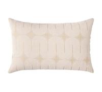 Douceur d'Interior, Cojín desenfundable (40 x 60 cm) Ondine Blanco, Polialgodón Estampado Metálico