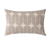 Douceur d'Interior, Cojín desenfundable (40 x 60 cm) Ondine Negro, Polialgodón Estampado Metálico