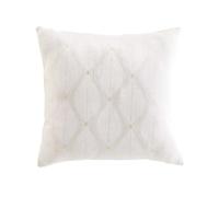 Douceur d'Interior, Cojín desenfundable (45 x 45 cm) Maho Blanco, Polialgodón Impreso Metálico