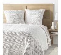 Douceur d'Interior, colchoneta Acolchada (240 x 260 cm) y 2 Fundas de Almohada (60 x 60 cm) Joana, Jersey/Microfibra