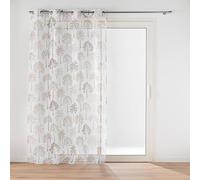 Douceur d'Interior, Cortina con Ojales (140 x 240 cm) Palmea Natural, Vela arenada Estampada