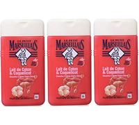 Douche Crème Extra Doux, leche de algodón y amapola, 250 ml, juego de 3, de Le Petit Marseillais.