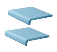 DOUDINGMAO 2 cojines para silla en forma de L, cómodos cojines de esponja para asiento de baño para el hogar y la playa, resistentes al agua, 35 x 35 cm, almohadilla protectora para alféizar de