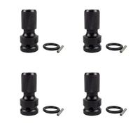 DOUDINGMAO 4 adaptadores de liberación rápida de 1/2 pulgada cuadrada a hembra hexagonal de 1/4 pulgadas para trinquete Wr