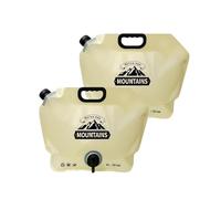 DOUDINGMAO Bolsa compacta de almacenamiento de agua plegable de 8 L con boquilla de grifo para camping, senderismo, bolsa de agua familiar con bocas anchas