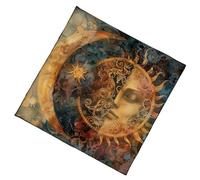 DOUDINGMAO Elegante mantel de terciopelo portátil para adivinación con obras de arte místicas para meditaciones espirituales y decoración del hogar, alfombrillas de tarots que no destiñen