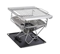 DOUDINGMAO Estufa de leña plegable portátil para exteriores, diseño pequeño para configuraciones fáciles de acampar, estufa eficiente de combustión y resistencia al viento