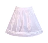 DOUDINGMAO Falda interior ajustable de crinolina con aros de acero para actuaciones de ballet y bodas, falda interior transpirable formal para niñas, blanco, Talla única