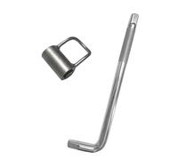 DOUDINGMAO Juego de 2 llaves angulares con varilla curvada, construcción de acero de alto carbono para extracción de grifos, fontanería de espacio reducido T