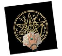 DOUDINGMAO Lujoso mantel de terciopelo para tarots, mantel de tarot, tela de lectura mística para tarots, rejillas de cristal, práctica espiritual