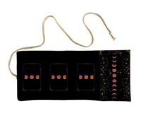 DOUDINGMAO Organizadores de tarots hechos a mano de polilino lavable, patrón artístico atrevido, compactos plegables para oráculos y cartas de juego, durabilidad de tarots, bolsas de cartas