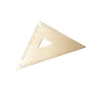 DOUDINGMAO Transportador de dibujo de latón, regla triangular vintage, regla de escala geométrica para estudiantes, arquitectos, ingenieros, herramienta de dibujo de pintura duradera