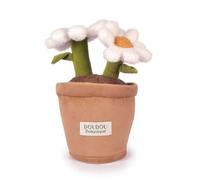 DOUDOU et Compagnie - 1 Peluche de flor Margarita - 25 cm - Colección botánica - Planta decorativa de tela ultra suave - Objeto decorativo - Idea de regalo para amantes de la naturaleza para niños y