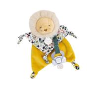 Doudou et Compagnie - BOH'Aime León Doudou Ocre - Chupete - Peluche Ultra Suave - con Caja de Regalo - Idea de Regalo para Nacimiento niña - Lavable a máquina - para bebé - DC4222