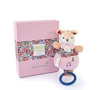 Doudou et Compagnie - Boh'aime - Caja de música cervatillo - Rosa - 20 cm - Regalo de nacimiento - Bonita caja de regalo - DC4022