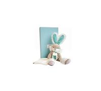 Doudou et Compagnie DC3487 - Conejo de peluche con manta, color turquesa
