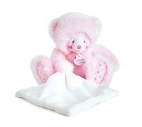 Doudou et Compagnie DC3551 TROP MIMI - Oso de peluche con pañuelo, color rosa