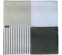 Doudou et Compagnie DC3710 - Alfombra para bebé (100 x 100 cm), diseño de mosaico, color gris y blanco