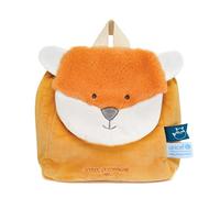 Doudou et Compagnie DC3831 - Mochila de zorro (20 x 20 x 10 cm), cierre de velcro, correas ajustables, color naranja - Idea de regalo de nacimiento para niña y niño - 18 meses
