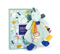 Doudou et Compagnie DC3937 - Peluche para Chupete Dino - 23 cm - Verde - Calinosaurios - Accesorio para Chupete de bebé Nacimiento - Garantía de Peluche perdido