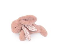 Doudou et Compagnie DC4140 - Peluche de Conejo con pañuelo de Lino, Color Rosa, 29 cm, para niños Desde el Nacimiento, con Caja de Regalo para Regalar