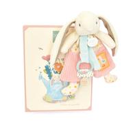 Doudou et Compagnie DC4209 - Conejo de Peluche - Rosa - Accesorio para Chupete para niños Desde el Nacimiento - 19 cm - Idea de Regalo con Caja de Regalo para Regalar