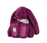 Doudou et Compagnie DC4704 - Peluche de Conejo Ultra Suave con Orejas de Flores, Primer Regalo para bebé niña y niño, Lavable a máquina a 30 Grados, Color púrpura, Color Morado