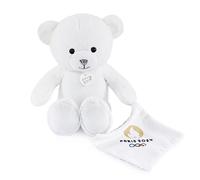 Doudou et Compagnie - Licencia JO Paris 2024 Juegos Olímpicos y Paralímpicos 2024-oso, JO2448, Oso Blanco Doudou, 25 cm