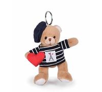 Doudou et Compagnie - Llavero de peluche de oso marinero Torre Eiffel - 14 cm - Colección Amour de Paris - con boina y corazón - Mini peluche accesorio para bolsas - Idea de regalo de recuerdo París