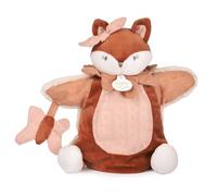 DOUDOU ET COMPAGNIE - Marioneta Mina Zorro Rosa 25 cm - Peluche de bebé y marioneta Ultra Suave - Compañero de Despertar e interactividad - Idea de Regalo para bebé niña niño - DC4690