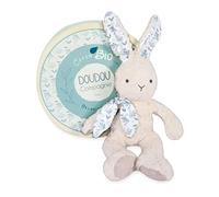 Doudou et Compagnie - Pantin Conejo - Peluche orgánico - Blanco - 25 cm - Doudoudoudouu Botanic Bio - DC3971