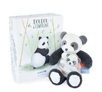 Doudou et Compagnie - Peluche Panda con bebé - 25 cm - Bonita Caja de Regalo - Unicef - DC3987