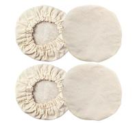 Dough Jar Covers - Linen Fabric Bread Fermentation Cover Set 3-4 Inch, Dough Proofing Breathable Cloth Lid System, Baking Rising Container Protection Wrap | For Kitchen Baking Bakery Studio Dorm
