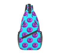 Doughnut-8 Donut Sling Mochila Pecho Bolso Bandolera Gimnasio Ciclismo Viajes Senderismo Daypack para Hombres Mujeres