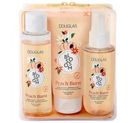 Douglas Blossom Peach Burst Travel Set - El trío de cuidado soleado: con aroma de melocotón y flores de neroli