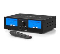 DoukAudio 600W Amplificador de 2/4 canales: selector de altavoces | Amplificador digital para Eversolo DMP-A6 con entradas XLR-RCA simétricas | Bypass de tono | VU-Metro | Control remoto para