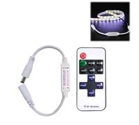 Doukesh Controller LED Strip DC 5V-24V,12A RF Remote Control Tira LED Controlador Cinta LED Monocromática Dimmer Banda LED Receptor Regulador,Mini Controlador LED,RF Controlador RGB de 11 Teclas