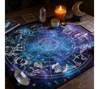 Doukesh Tapete de Adivinación Tapete para Oracle Tapete Tarot Mantel de Terciopelo para la Cartomancia y el Péndulo Divinatorio Accesorios de Altar