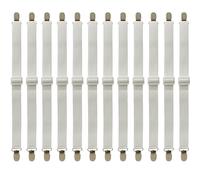 DOULEIN Sujetadores para Sábanas,12 Piezas Clips para Sábanas Sujetadores de Correas de Cama Pinza Sujeta Sabanas Bajeras para Colchón, Tabla de Planchar o Sofá