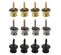 Doumneou 12 botones de correa de guitarra para guitarra acústica, guitarra eléctrica, bajo, ukelele