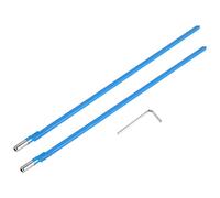 Doumneou 2 barras de acero para guitarra, 9 x 420 mm, color azul