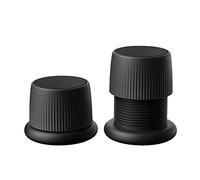 Doumneou 2 elevadores de cama ajustables resistentes para muebles, sofá, mesa, sofá, elevador, suelo, color negro