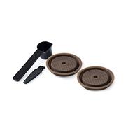 Doumneou 2 tapas reutilizables para cápsulas Vertuo y VertuoLine, recargables y compatibles de silicona