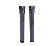 Doumneou 2 unidades regulable tubo de sujeción pierna de metal cuadrado cama mesa de elevación pies para cama patas de soporte