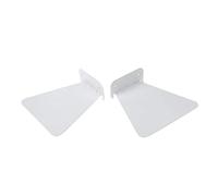 Doumneou 2 unids hierro estante de libros pared invisible estantería para estantería flotante (blanco)
