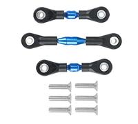 Doumneou 3 piezas varilla de dirección de metal, biela de para -01 TT01 1/10 RC coche actualización piezas accesorios, azul