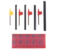 Doumneou 4 7/8/10/12 mm Sclcr - Soporte para herramientas de barra de mandrinar + 10 insertos Ccmt 0602