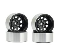 Doumneou 4 llantas de cubo de rueda de metal 1.9 para 1/10 RC Crawler SCX10 90046 TRX4 D90,4